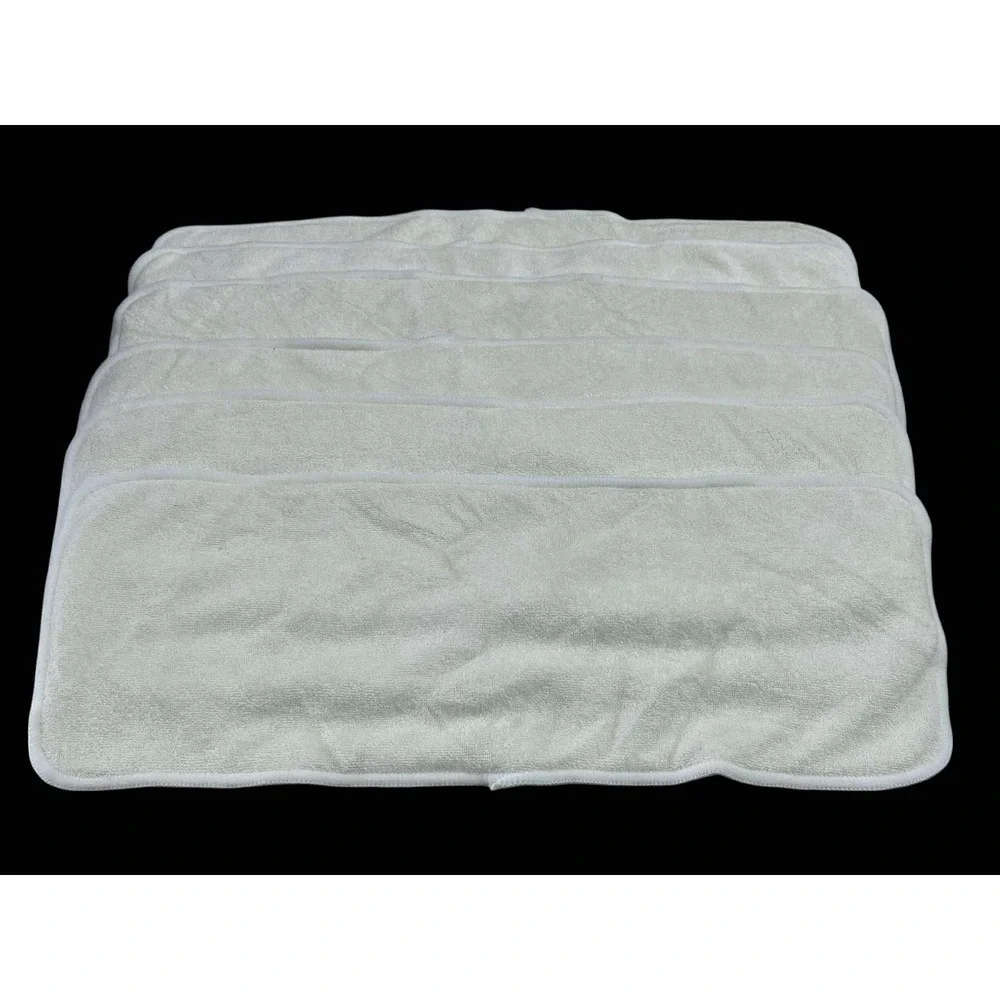 NWOT 6 Reusable Microfiber Cloth Diaper Inserts 6 Pack 13.5x5 Absorbent 3-Layer